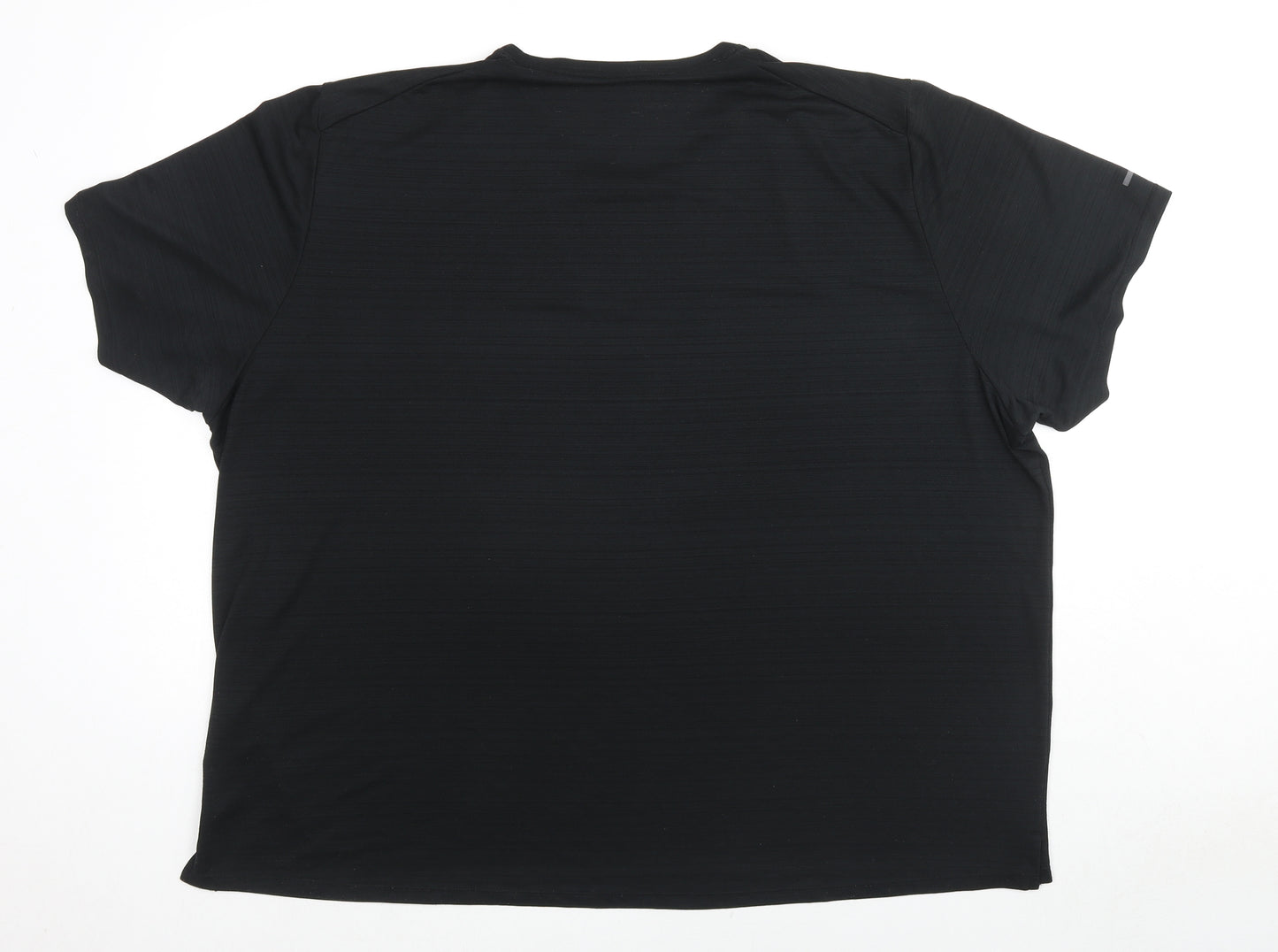 Nike Mens Black Polyester Basic T-Shirt Size 3XL Crew Neck Pullover