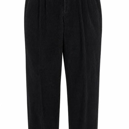 Sangan Mens Black Cotton Trousers Size 34 in L27 in Regular Zip