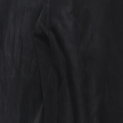 Sangan Mens Black Cotton Trousers Size 34 in L27 in Regular Zip