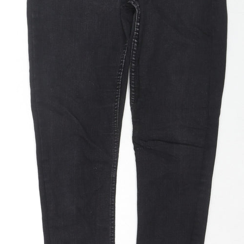 New Look Womens Black Cotton Skinny Jeans Size 10 L27 in Regular Zip