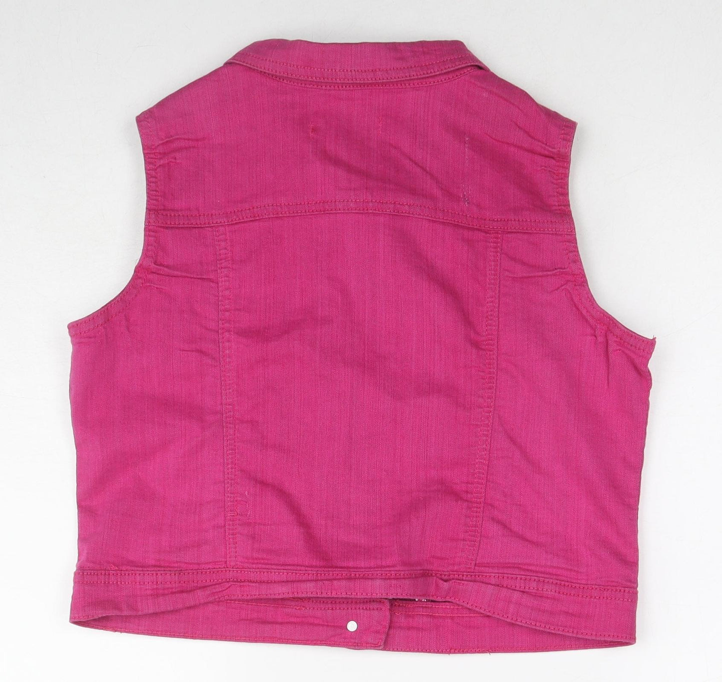 Simply Be Womens Pink Gilet Jacket Size 14 Button