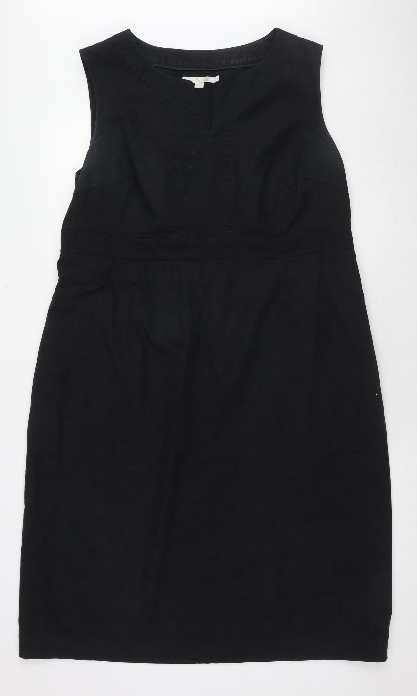 Boden Womens Black Cotton Shift Size 20 Round Neck Pullover