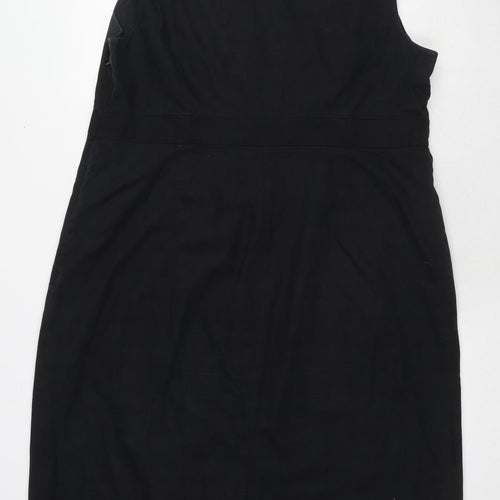 Boden Womens Black Cotton Shift Size 20 Round Neck Pullover