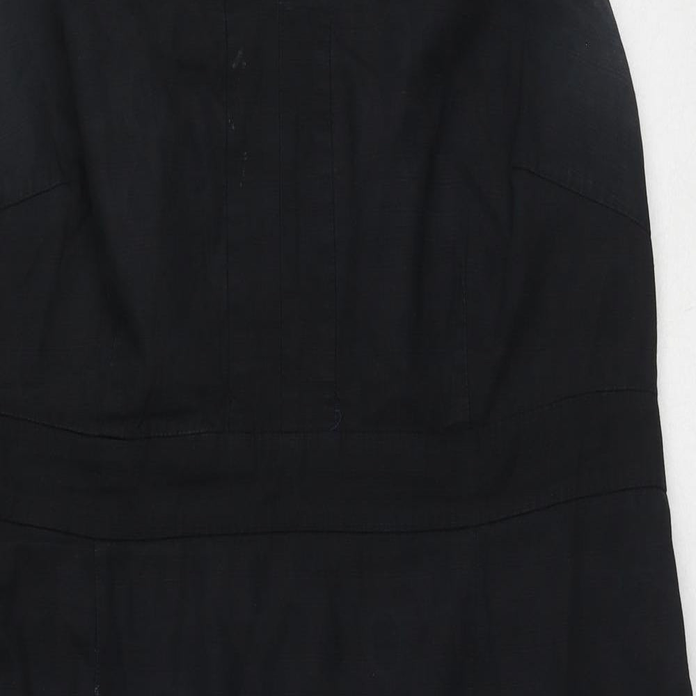 Boden Womens Black Cotton Shift Size 20 Round Neck Pullover