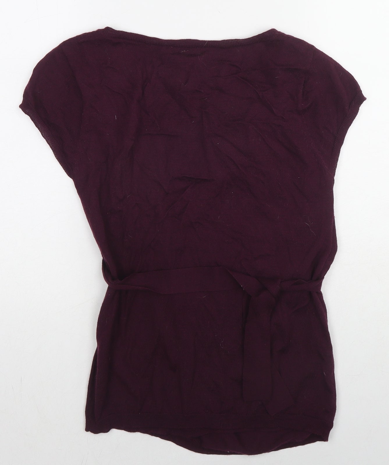 Phase Eight Womens Purple Round Neck Acrylic Pullover Jumper Size 12