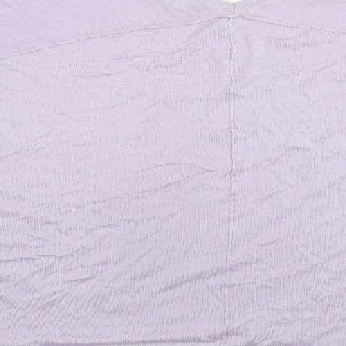 NEXT Womens Purple V-Neck Viscose Pullover Jumper Size XL
