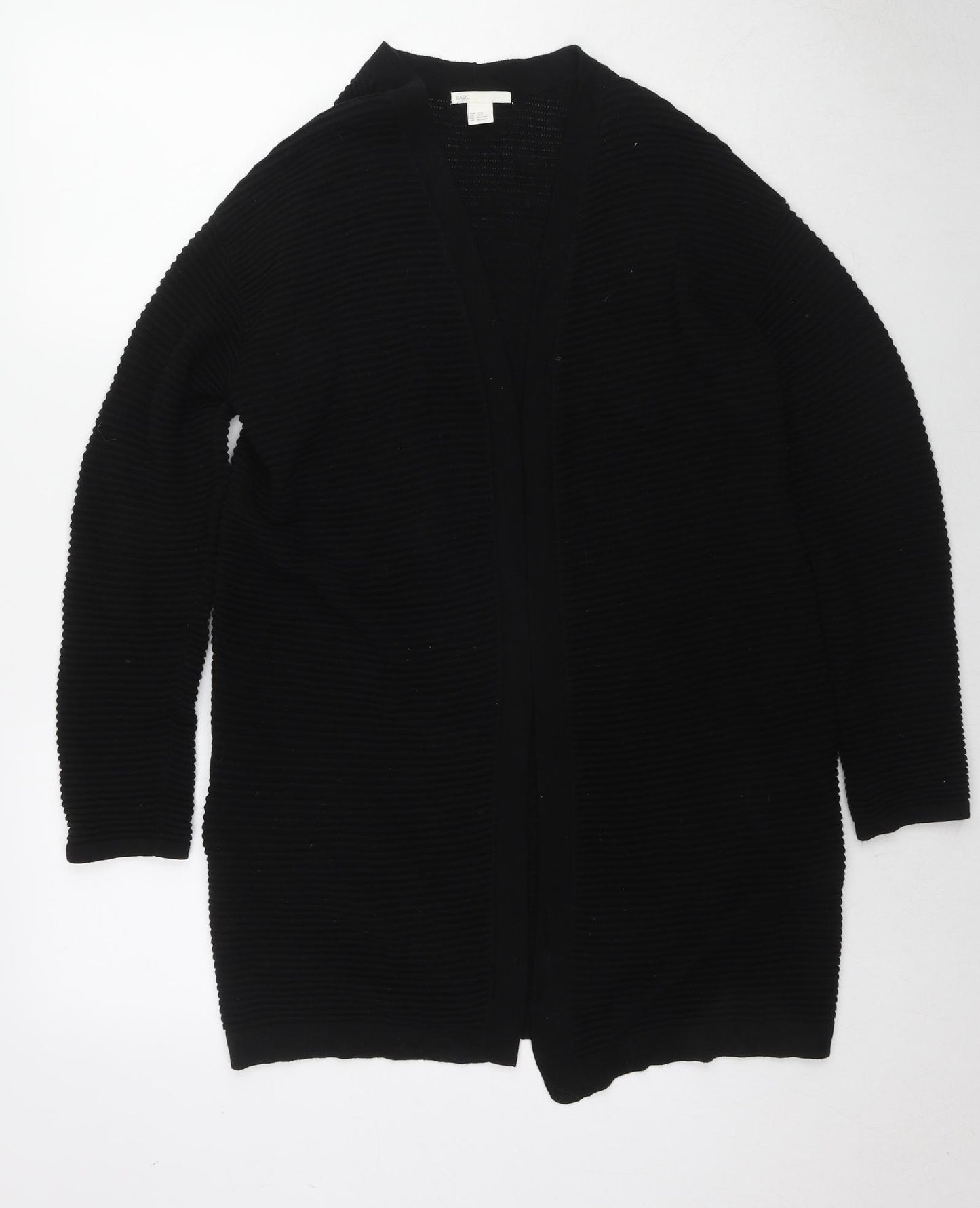 H&M Womens Black V-Neck Cotton Cardigan Jumper Size XS - Size XS-S
