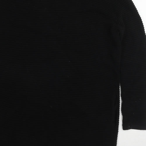 H&M Womens Black V-Neck Cotton Cardigan Jumper Size XS - Size XS-S