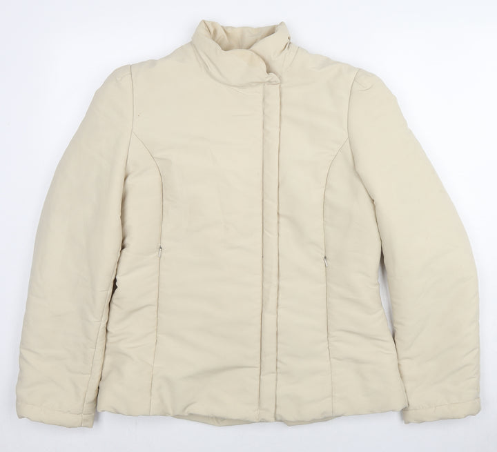 H&M Womens Beige Jacket Size M Zip