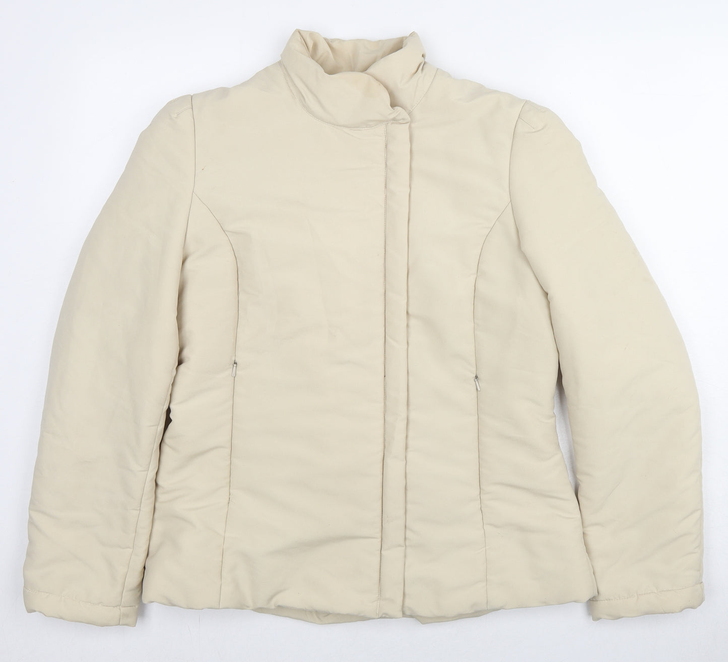 H&M Womens Beige Jacket Size M Zip