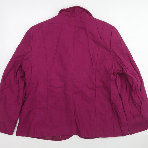 Bonmarché Womens Purple Jacket Blazer Size 20 Button