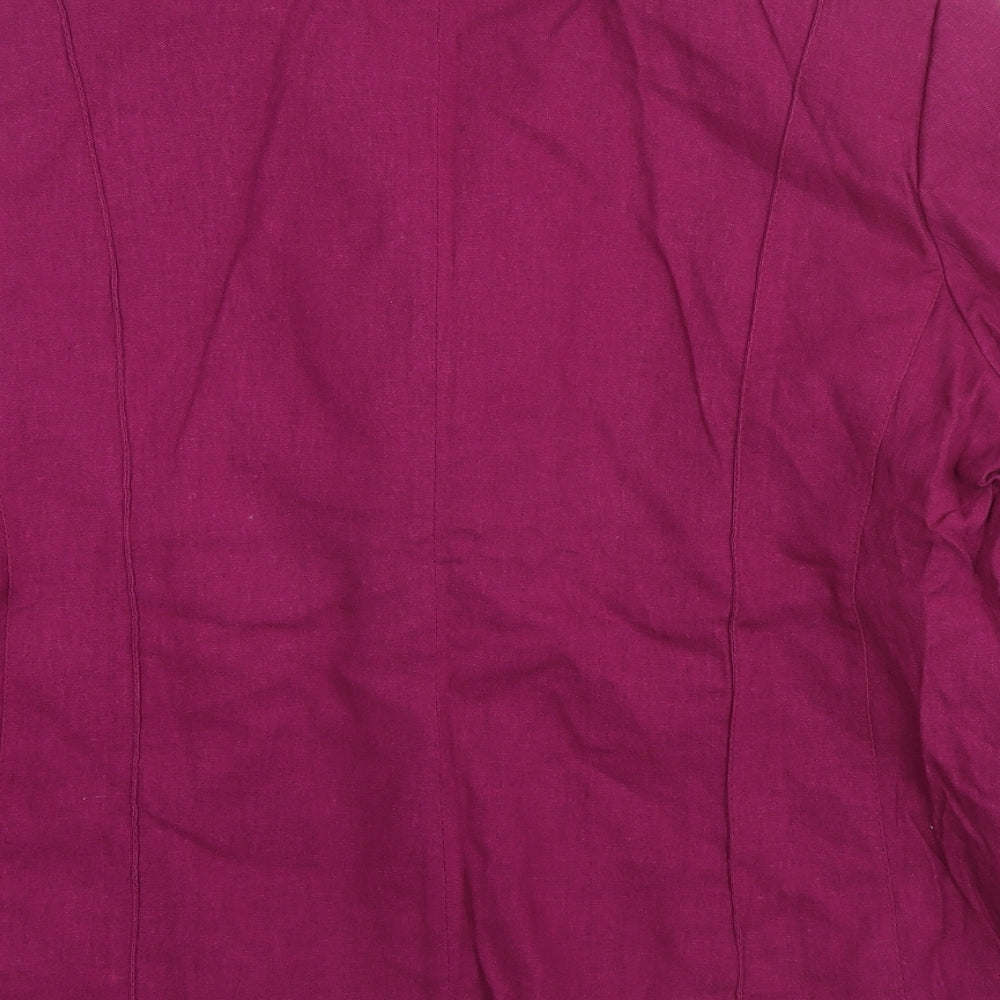 Bonmarché Womens Purple Jacket Blazer Size 20 Button
