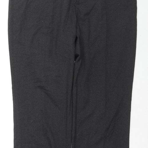 Burton Mens Grey Polyester Trousers Size 38 in L28 in Regular Zip