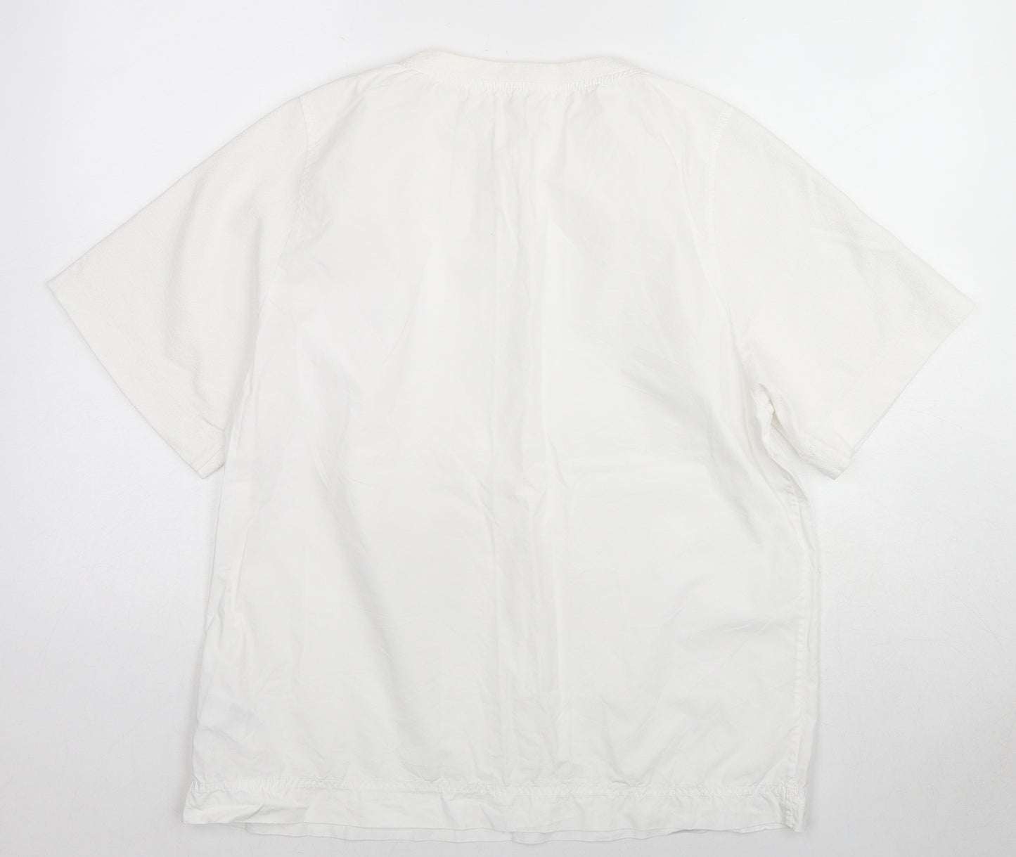 COS Womens White Cotton Basic T-Shirt Size 12 Round Neck