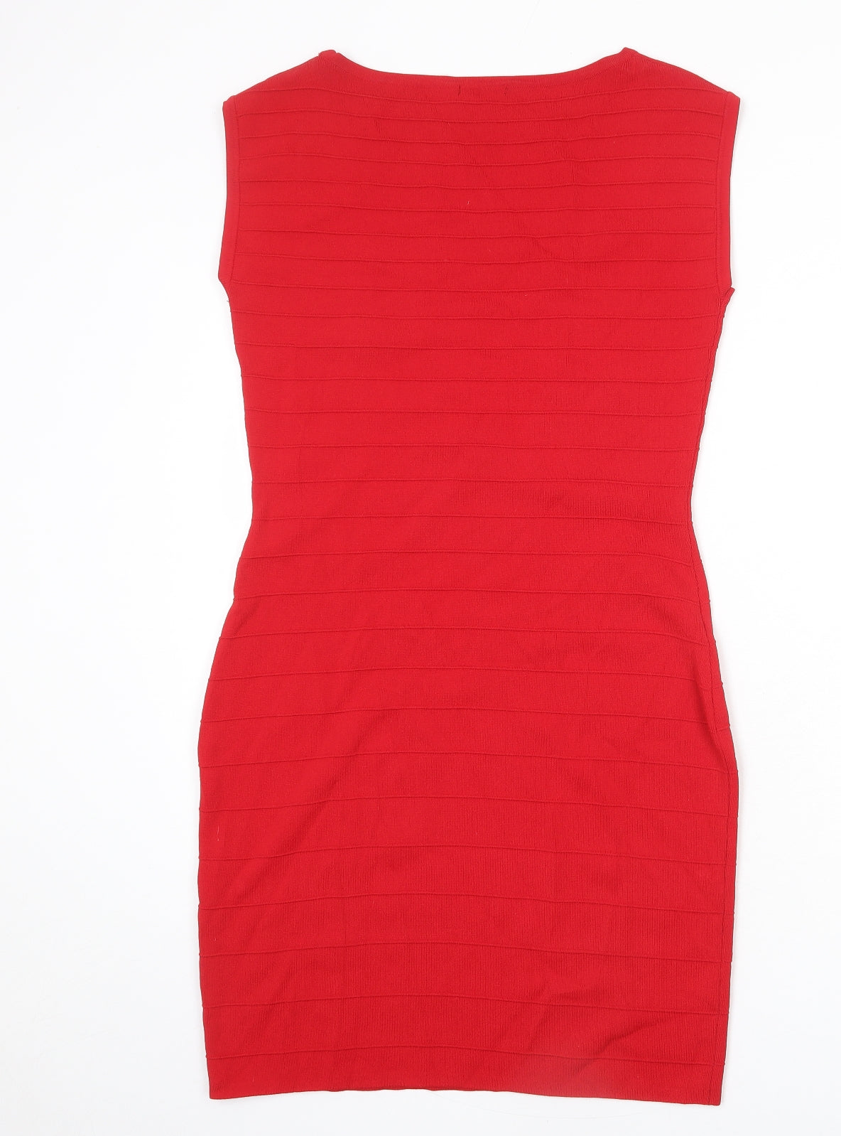 Roman Womens Red Viscose Shift Size 14 Round Neck Pullover