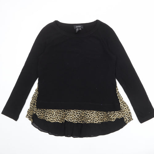 Karen Kane Womens Black Round Neck Polyester Pullover Jumper Size M
