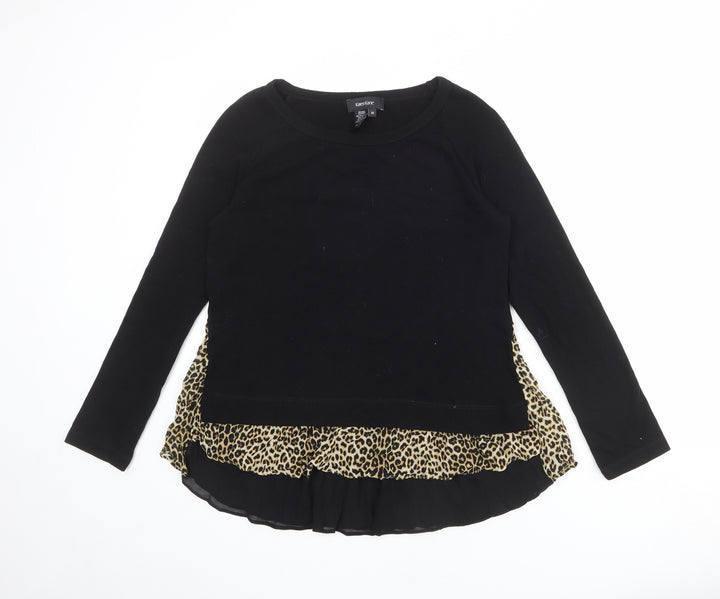 Karen Kane Womens Black Round Neck Polyester Pullover Jumper Size M