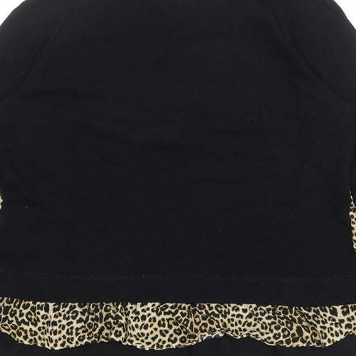 Karen Kane Womens Black Round Neck Polyester Pullover Jumper Size M