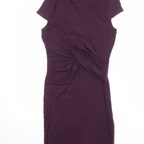 River Island Womens Purple Viscose Shift Size 8 Round Neck Pullover