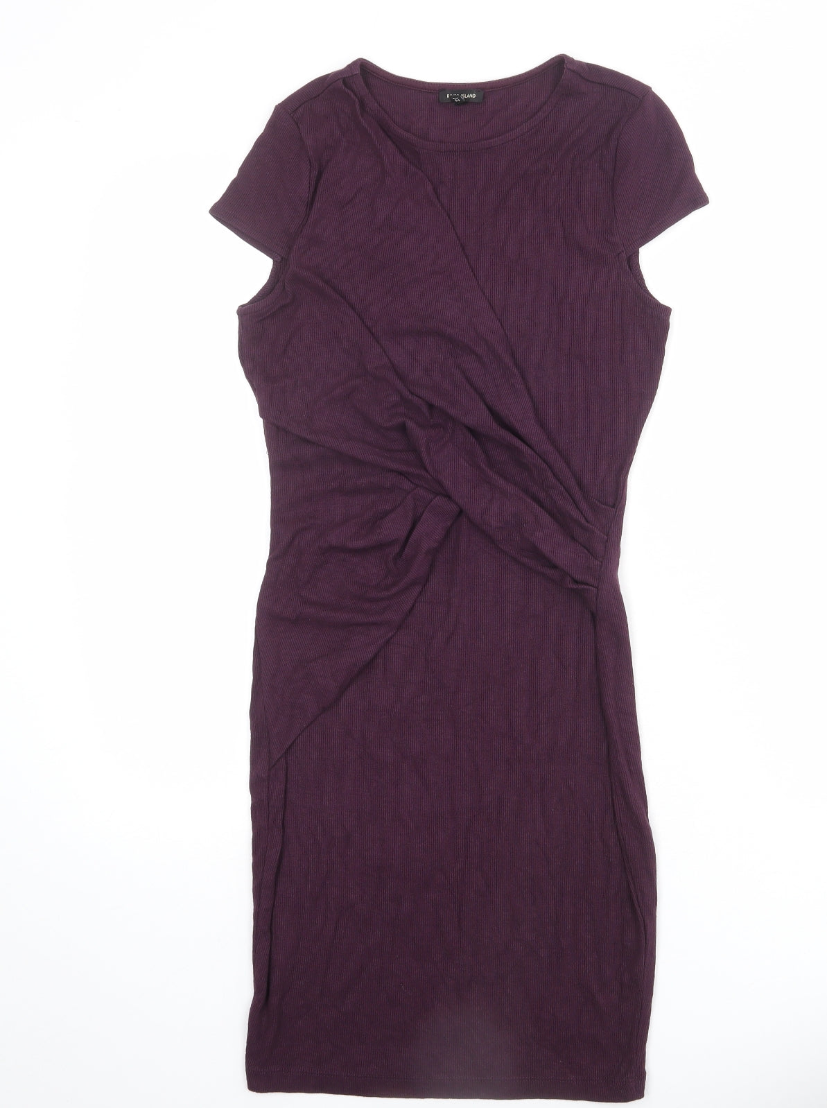 River Island Womens Purple Viscose Shift Size 8 Round Neck Pullover