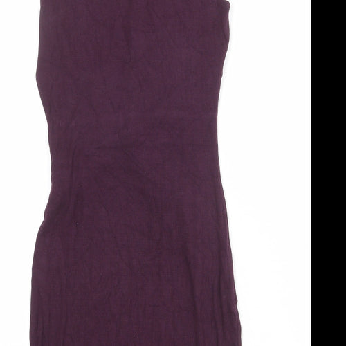 River Island Womens Purple Viscose Shift Size 8 Round Neck Pullover