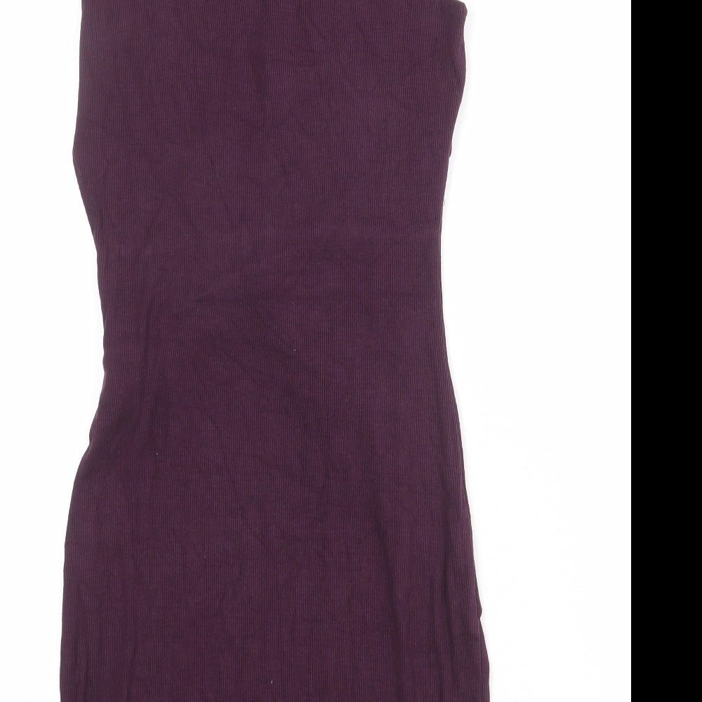 River Island Womens Purple Viscose Shift Size 8 Round Neck Pullover