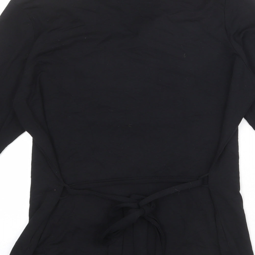 Dorothy Perkins Womens Black Viscose Basic Button-Up Size 14 Collared - Twin Set