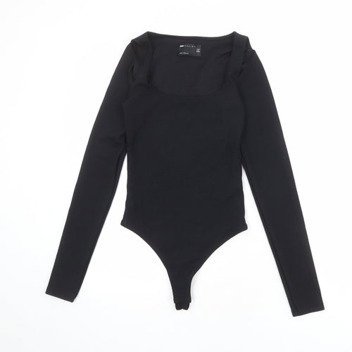 ASOS Womens Black Polyester Bodysuit One-Piece Size 6 Snap