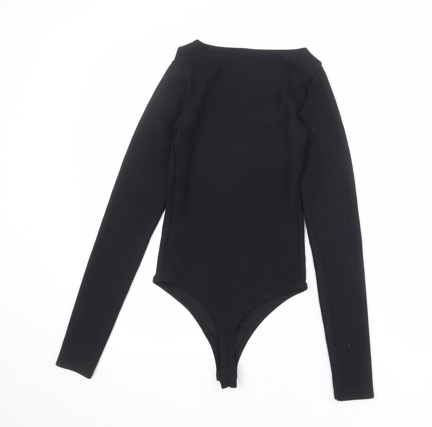 ASOS Womens Black Polyester Bodysuit One-Piece Size 6 Snap