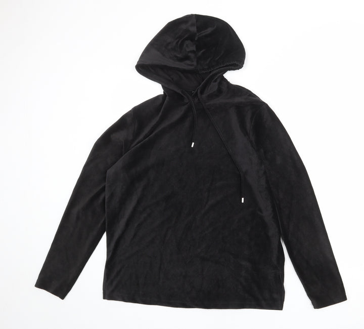 Dorothy Perkins Womens Black Polyester Pullover Hoodie Size 10 Pullover