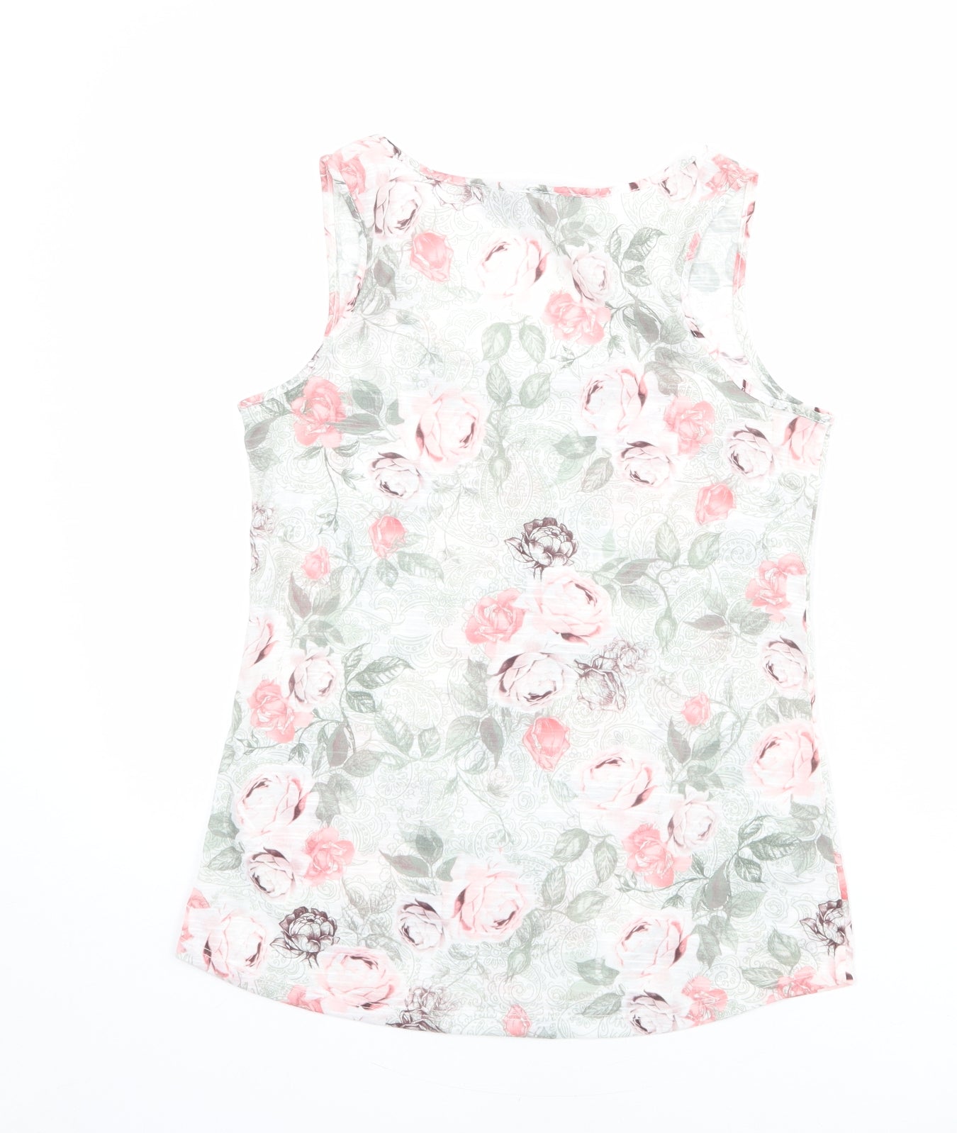 Dorothy Perkins Womens Multicoloured Floral Polyester Basic Tank Size 10 Round Neck