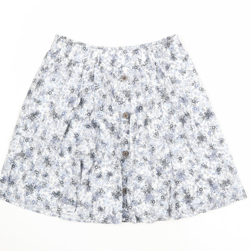 Marks and Spencer Womens Multicoloured Floral Polyester Swing Skirt Size 32 in
