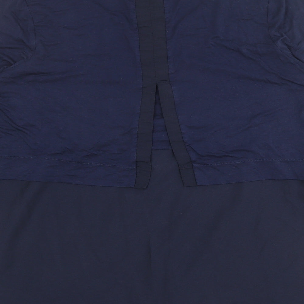 Phase Eight Womens Blue Polyester Basic Blouse Size 18 V-Neck