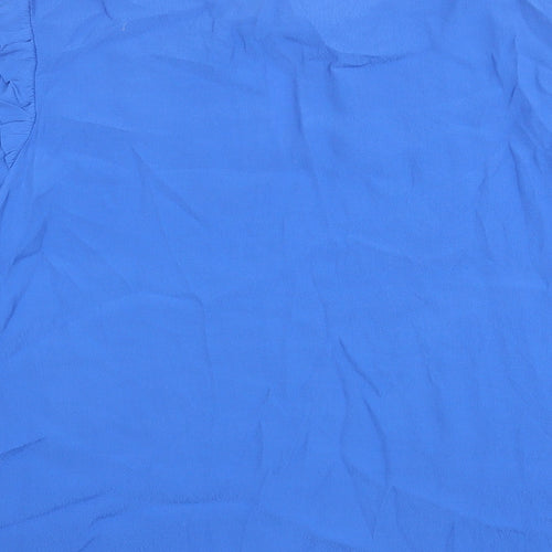 Monsoon Womens Blue Viscose Basic Blouse Size XL Round Neck