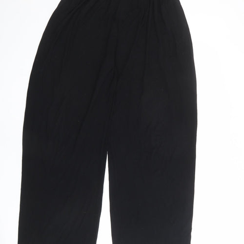 Marks and Spencer Womens Black Viscose Bloomer Trousers Size 14 L30 in Regular