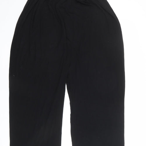 Marks and Spencer Womens Black Viscose Bloomer Trousers Size 14 L30 in Regular