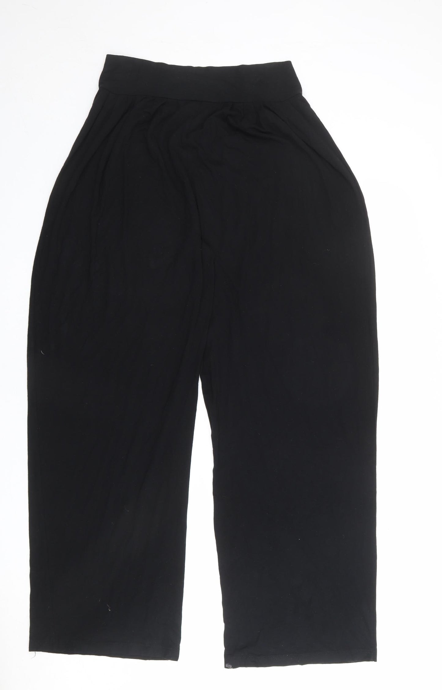 Marks and Spencer Womens Black Viscose Bloomer Trousers Size 14 L30 in Regular