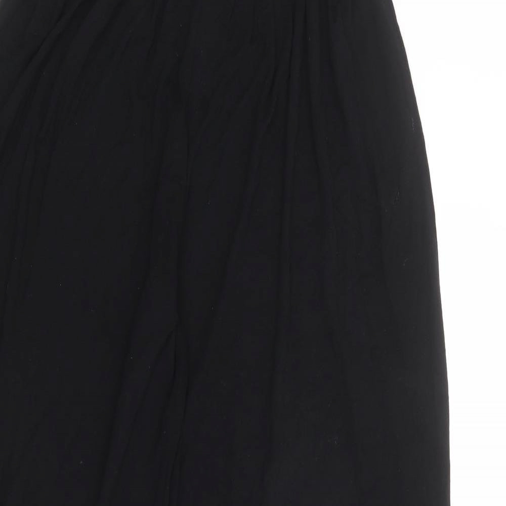 Marks and Spencer Womens Black Viscose Bloomer Trousers Size 14 L30 in Regular