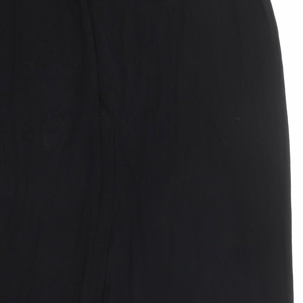 Marks and Spencer Womens Black Viscose Bloomer Trousers Size 14 L30 in Regular