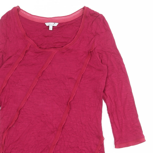 Per Una Womens Pink Viscose Basic Blouse Size 10 Round Neck