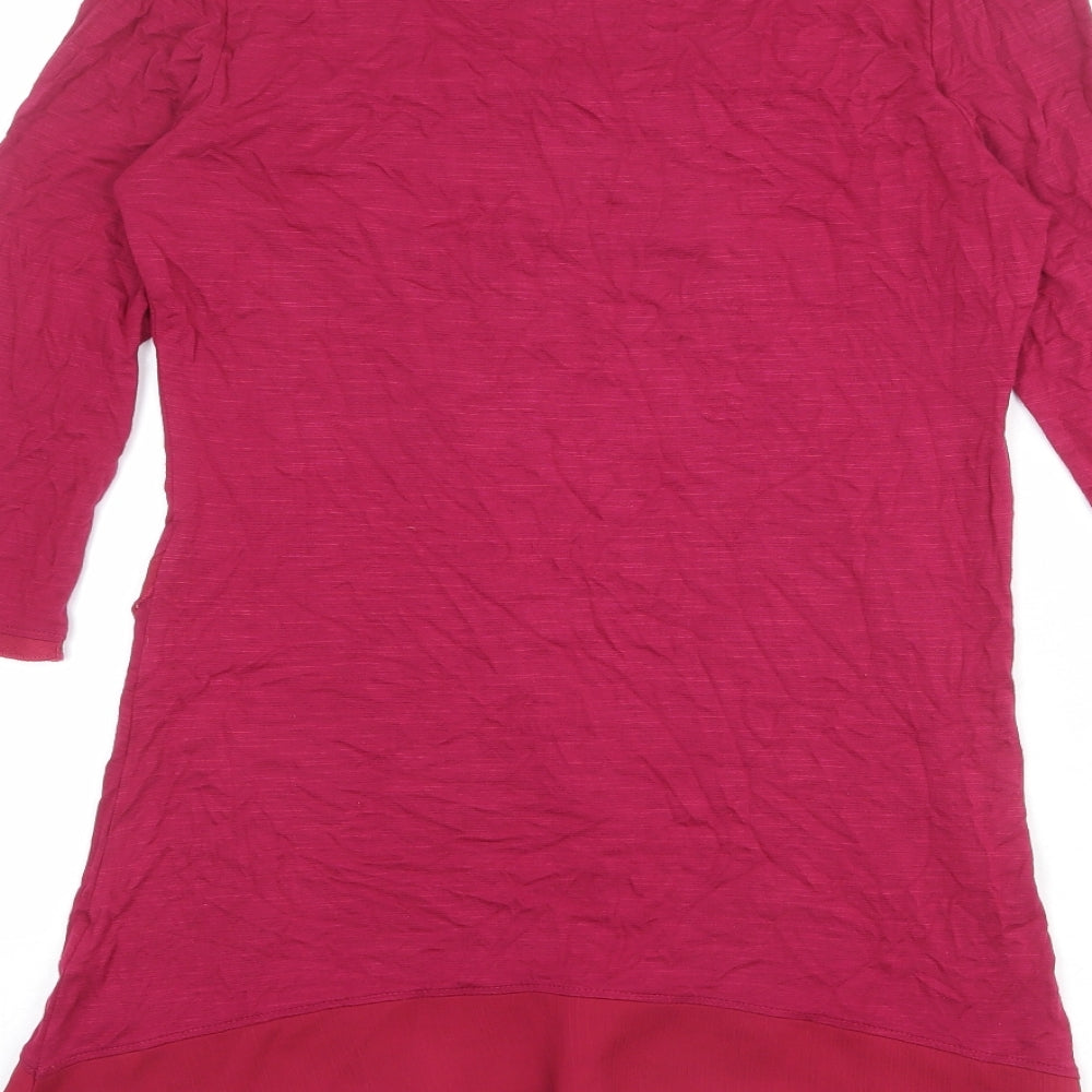 Per Una Womens Pink Viscose Basic Blouse Size 10 Round Neck