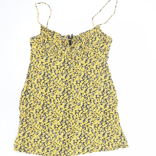 Motel Womens Multicoloured Floral Viscose Basic Tank Size M Round Neck
