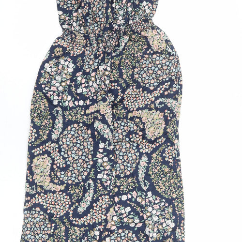 H&M Womens Multicoloured Geometric Polyester Jumpsuit One-Piece Size 10 L26 in Tie