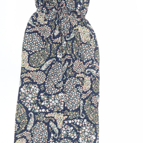 H&M Womens Multicoloured Geometric Polyester Jumpsuit One-Piece Size 10 L26 in Tie