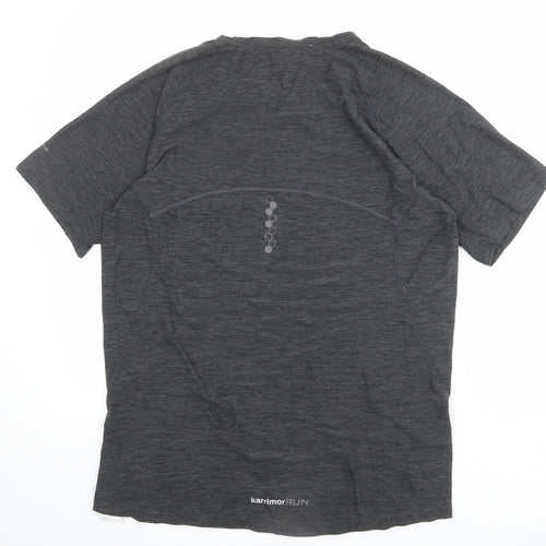 Karrimor Mens Grey Polyester Basic T-Shirt Size M Crew Neck Pullover