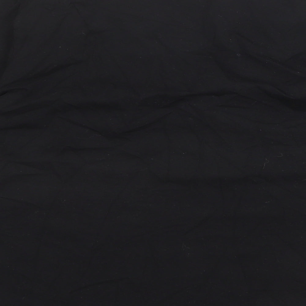Wallis Womens Black Cotton Basic Blouse Size 18 V-Neck