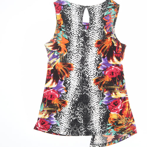 Body Flirt Womens Multicoloured Polyester Basic Tank Size M Round Neck