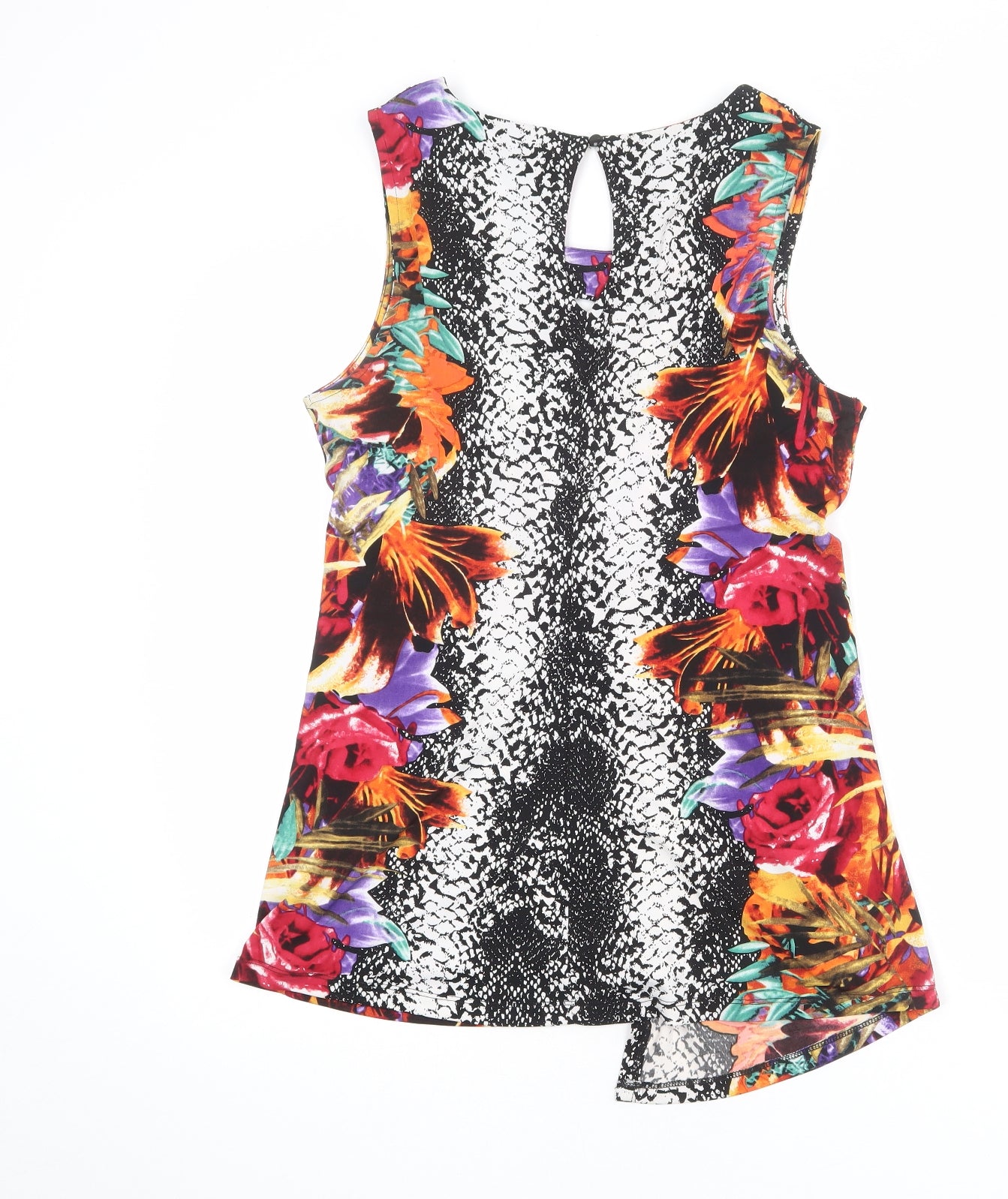 Body Flirt Womens Multicoloured Polyester Basic Tank Size M Round Neck