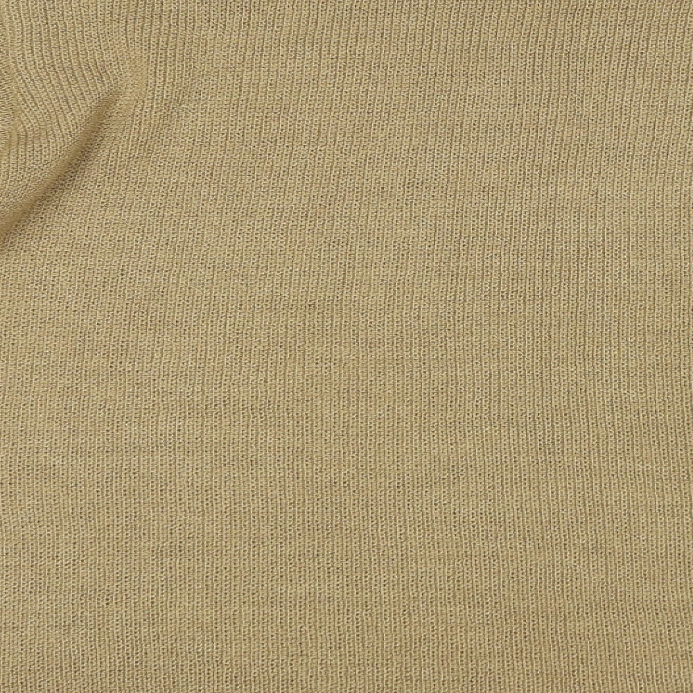 Reny Martan Womens Beige Round Neck Acrylic Pullover Jumper Size 14