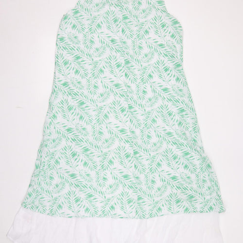 Klass Womens Green Geometric Viscose Maxi Size 14 Round Neck Pullover